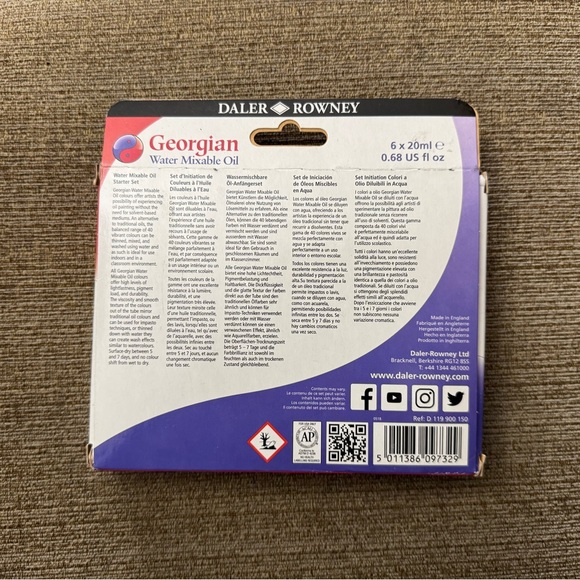 NWT Daler Rowney Georgian Water Mixable Oil Set - Picture 4 of 9